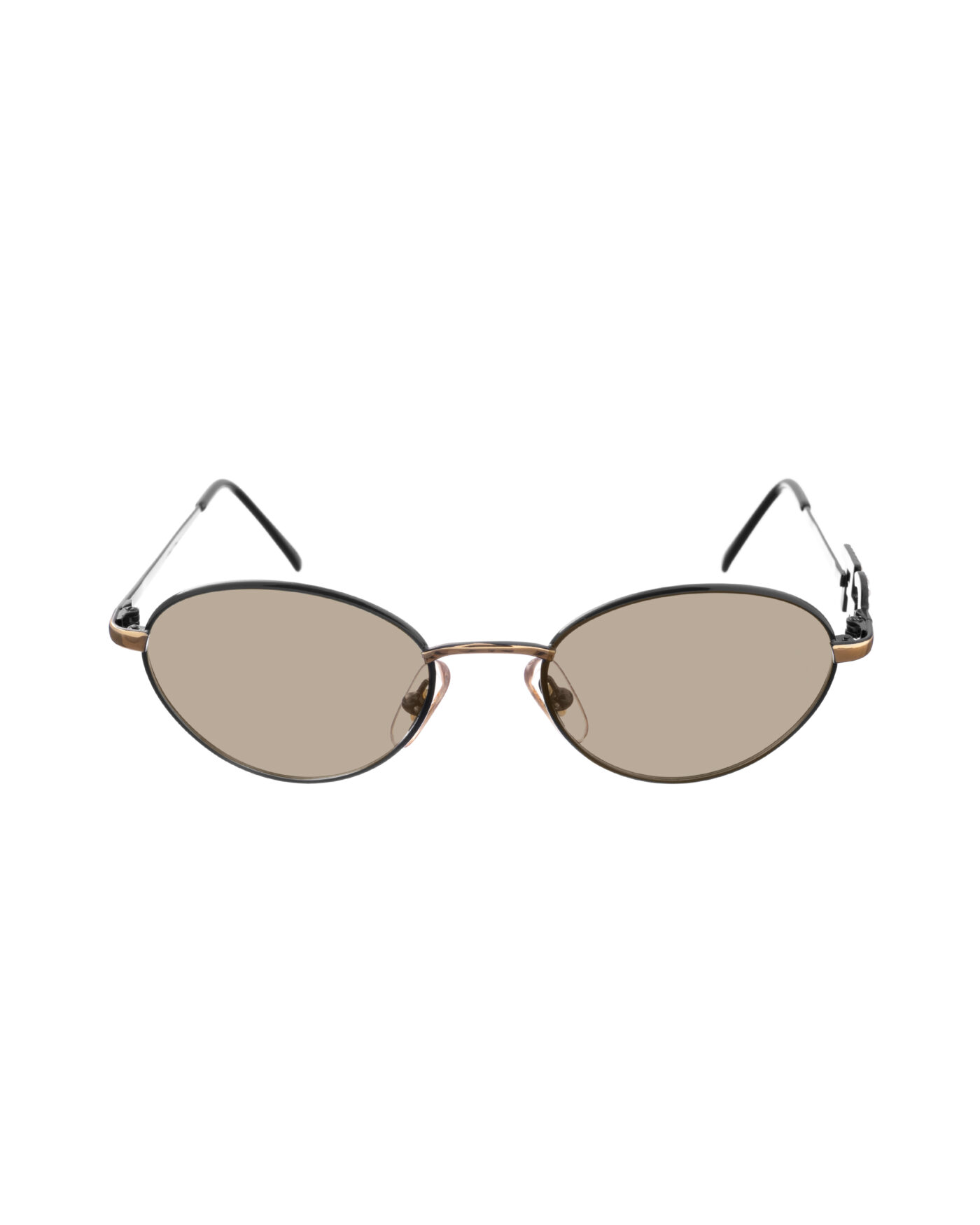 Gianfranco Ferre 00s Black Oval & Crystals Sunglasses with Brown Lenses - Image 2