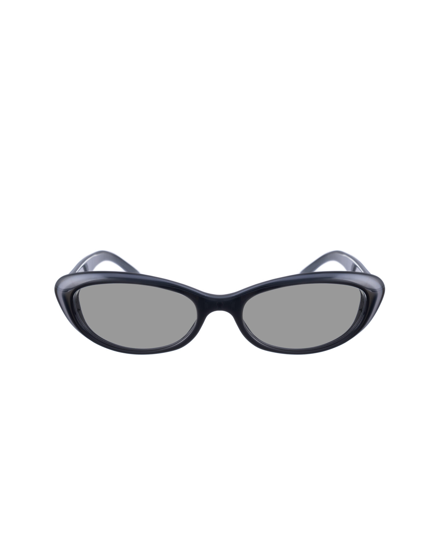 Gucci 00s Black & Grey Cat Eye Sunglasses with Crystal Hearts with Black Lenses - Image 2