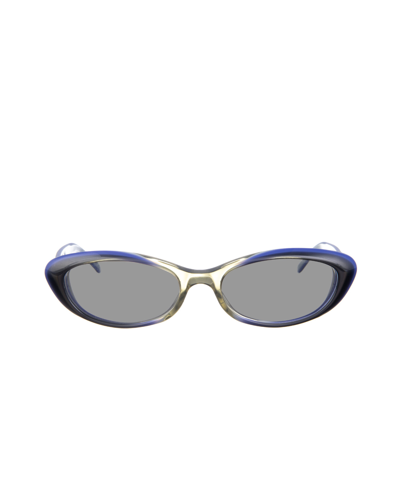 Gucci 00s Navy Cat Eye Sunglasses with Crystal Hearts with Black Lenses - Image 2