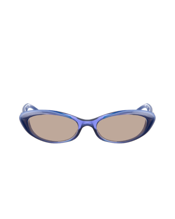 Gucci 00s Navy Blue Cat Eye Sunglasses with Crystal Hearts with Black Lenses - Image 2