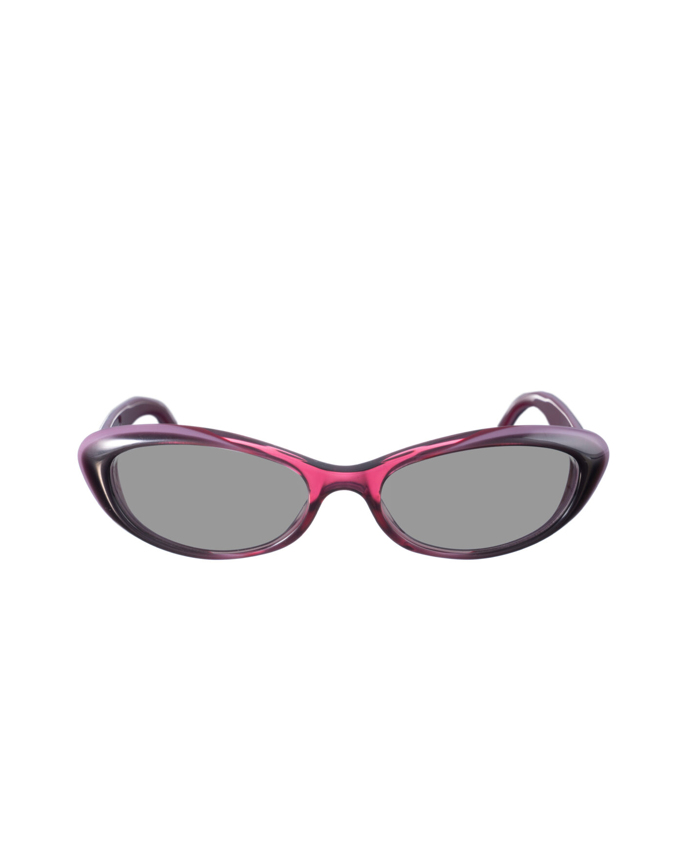 Gucci 00s Burgundy Violet Cat Eye Sunglasses With Heart Details with Black Lenses - Image 2