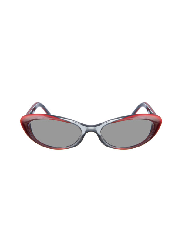 Gucci 00s Black & Red Cat Eye Sunglasses with Crystal Hearts with Black Lenses - Image 2