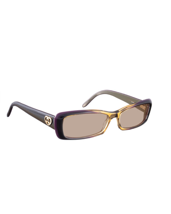 Gucci 00s Cat Eye Brown Sunglasses with Hearts with Brown Lenses