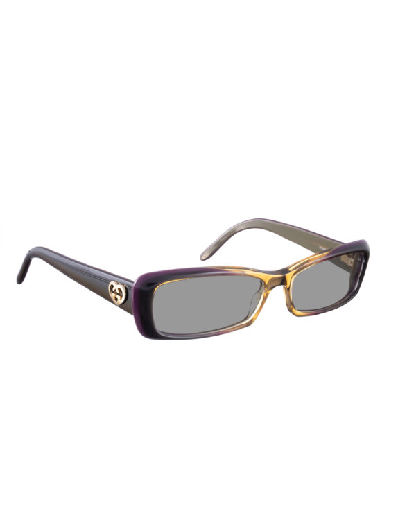 Gucci 00s Cat Eye Brown Sunglasses with Hearts with Black Lenses