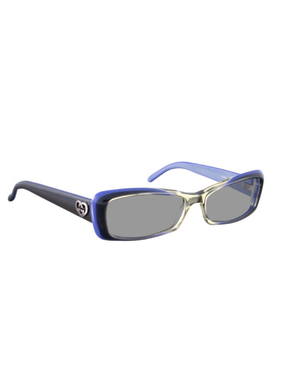 Gucci 00s Cat Eye Grey and Navy Sunglasses with Black Lenses