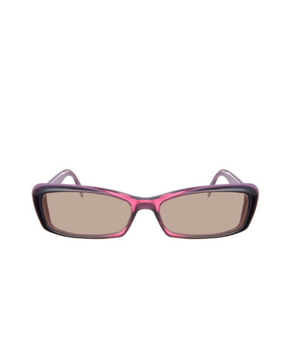 Gucci 00s Violet Burgundy Cat Eye Sunglasses With Heart Details with Brown Lenses - Image 2