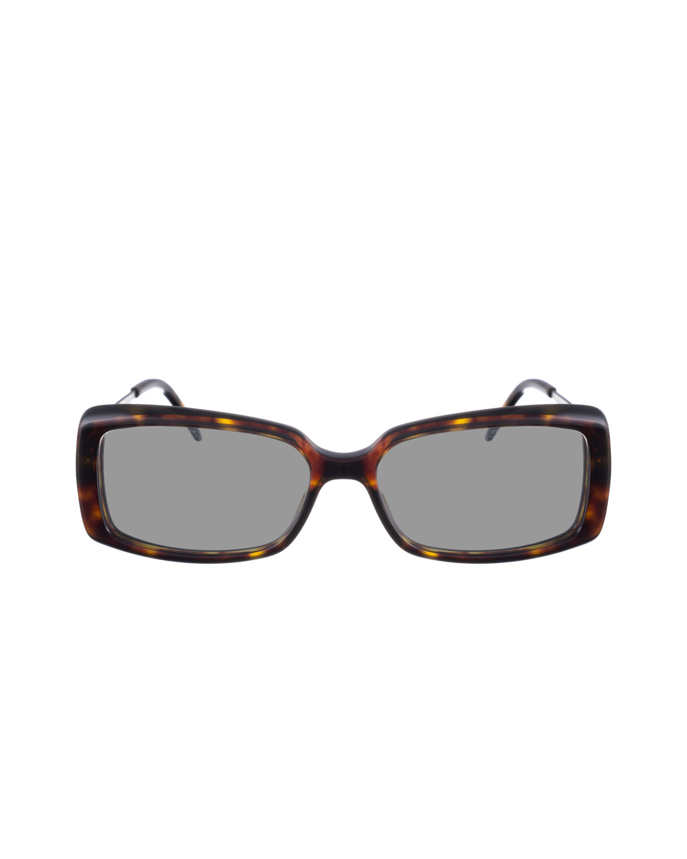 Gucci 00s Havana Rectangular Monogram Sunglasses with Black Lenses - Image 2