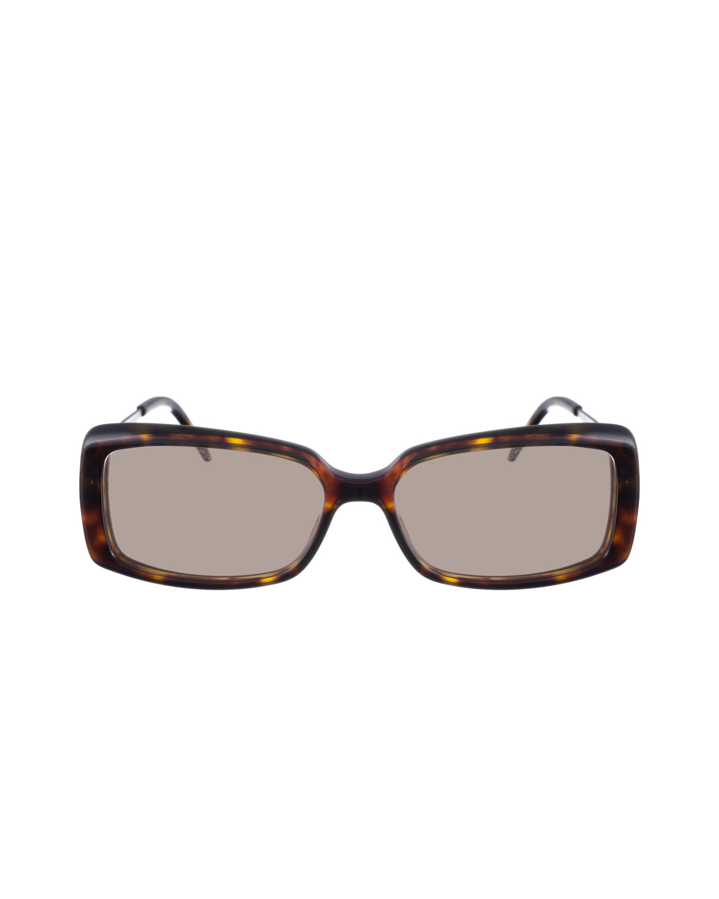 Gucci 00s Havana Rectangular Monogram Sunglasses with Brown Lenses - Image 2