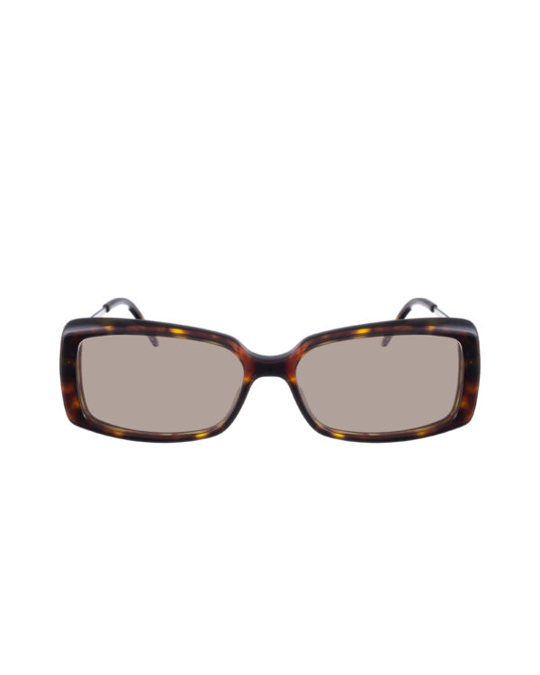 Gucci 00s Havana Rectangular Monogram Sunglasses with Brown Lenses - Image 2