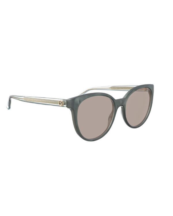 Gucci 00s Teal Pearl Sunglasses with Gold Details with Brown Lenses