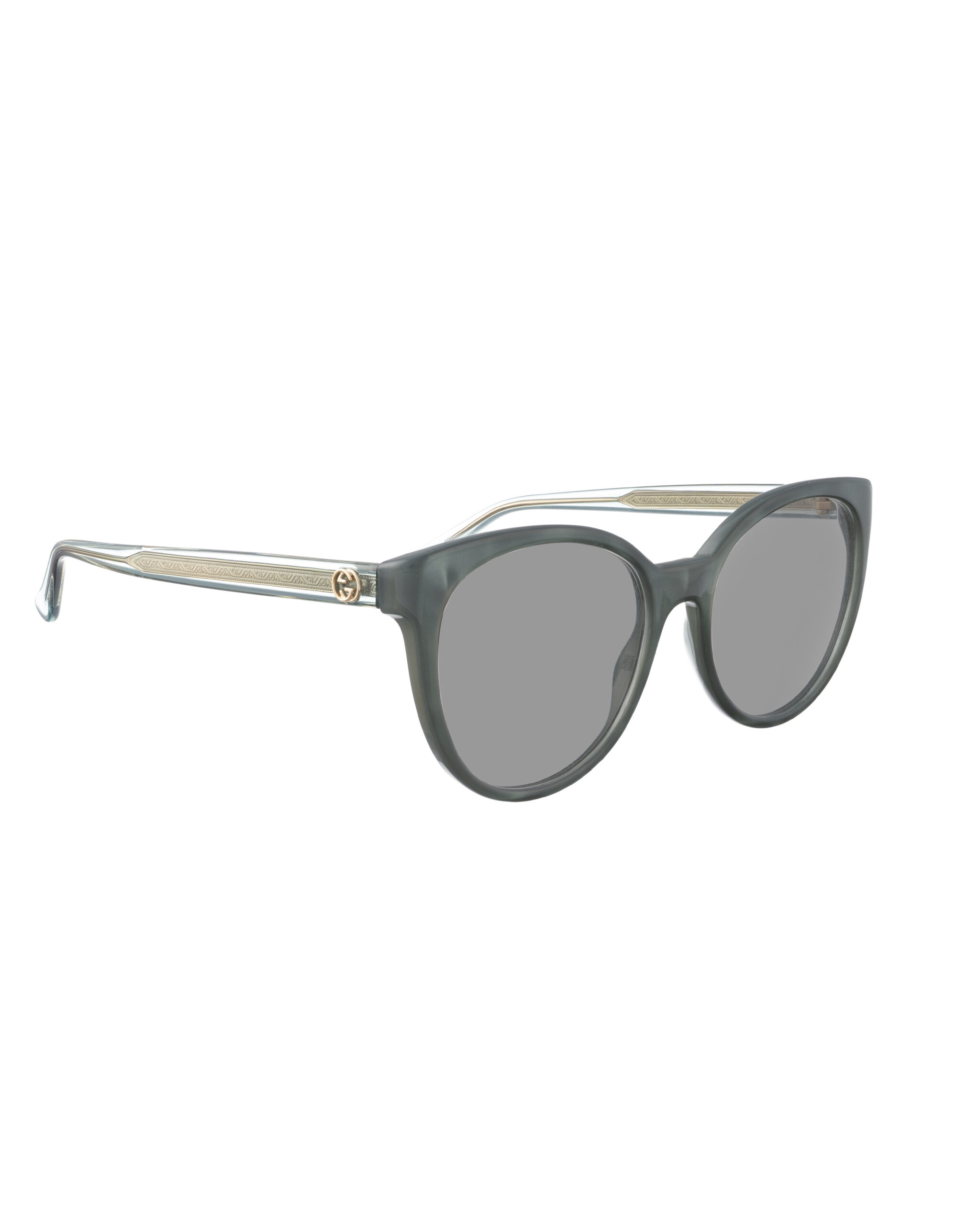 GG3828 R4C 140-2-6 Gucci 00s Teal Pearl Sunglasses with Gold Details with Black Lenses - Image 1