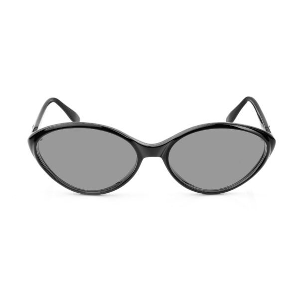 Gianfranco Ferre '90s Black & Gold Oval Sunglasses with Black Lenses