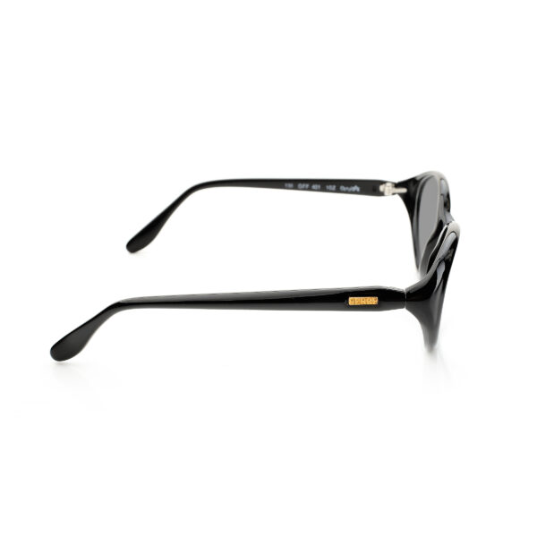 Gianfranco Ferre '90s Black & Gold Oval Sunglasses with Black Lenses - Image 3