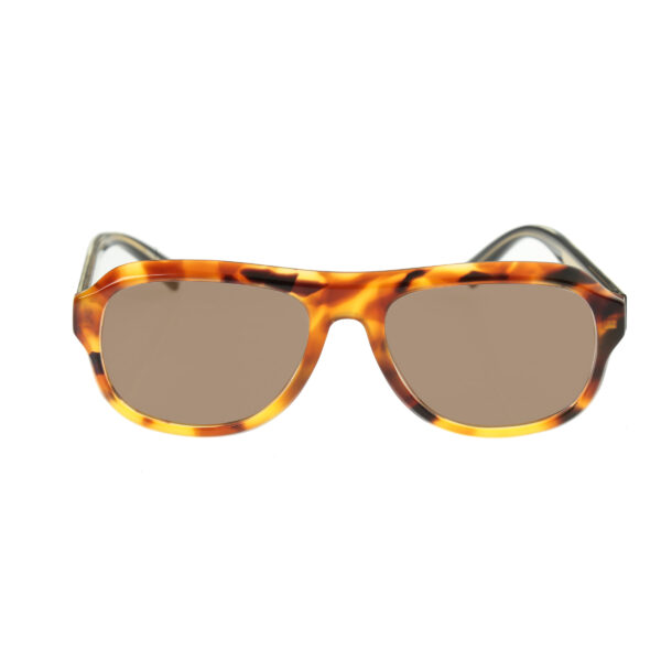 Givenchy Havana Brown Gold Pilot Frame Glasses GV 0124 with Brown Lenses - Image 2