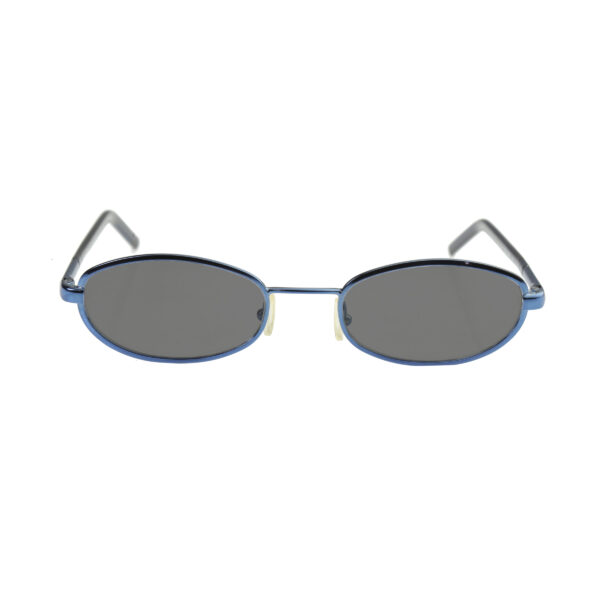Gucci ’90s Blue Round Frame Sunglasses with Black Lenses