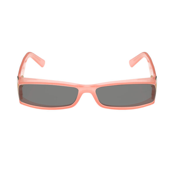 Gucci '00s Pink Monogram Rectangular Plastic Sunglasses with Black Lenses - Image 2