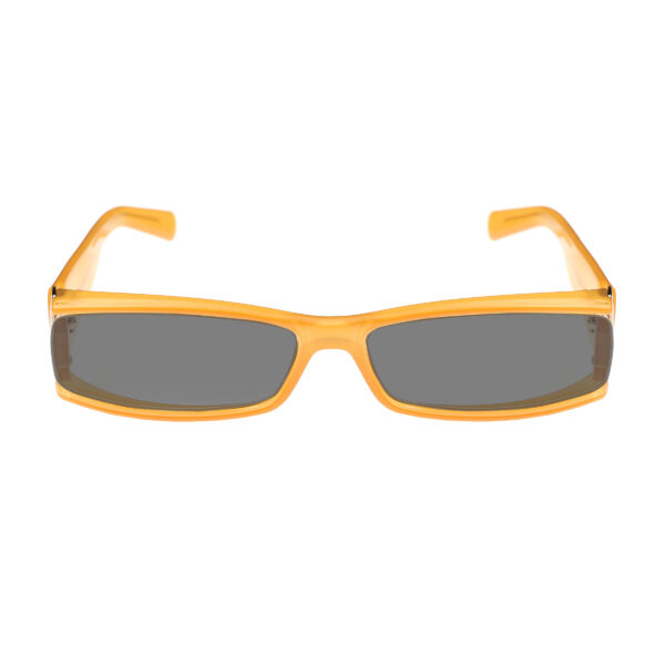 Gucci '00s Orange Monogram Rectangular Plastic Sunglasses with Black Lenses - Image 2
