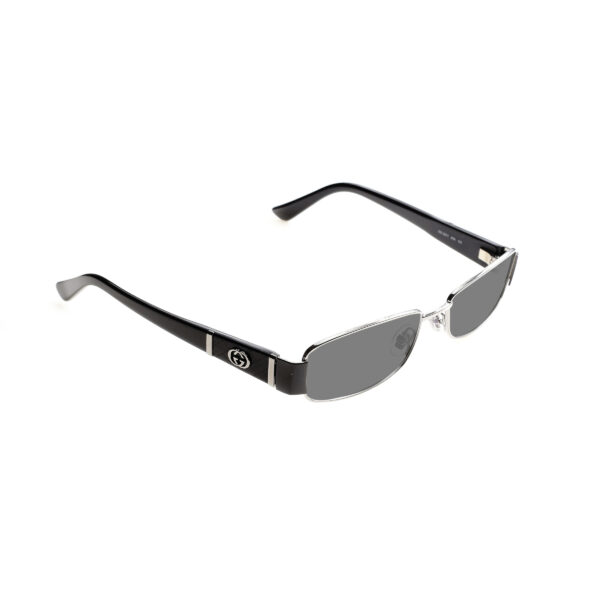 Gucci '90s Black Signature Monogram Rectangular Sunglasses with Black Lenses