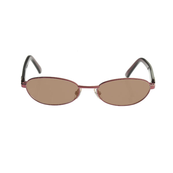 Gucci ’90s Silver Signature Cherry Red Sunglasses with Brown Lenses - Image 2