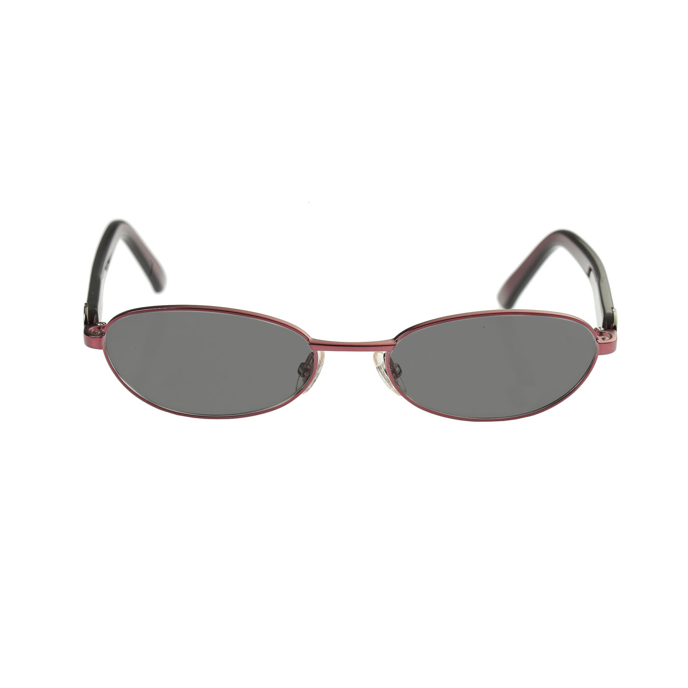 Gucci ’90s Silver Signature Cherry Red Sunglasses with Black Lenses - Image 2