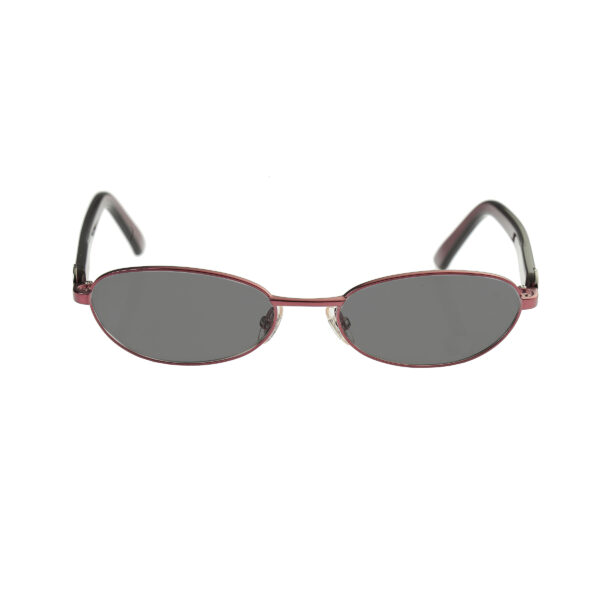 Gucci ’90s Silver Signature Cherry Red Sunglasses with Black Lenses - Image 2