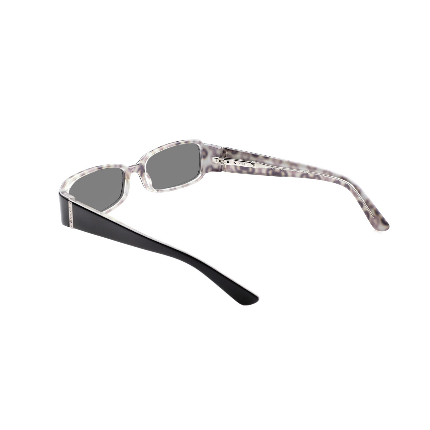 Gucci '00s Black Monogram Horsebit Flat Sunglasses with Black Lenses - Image 4