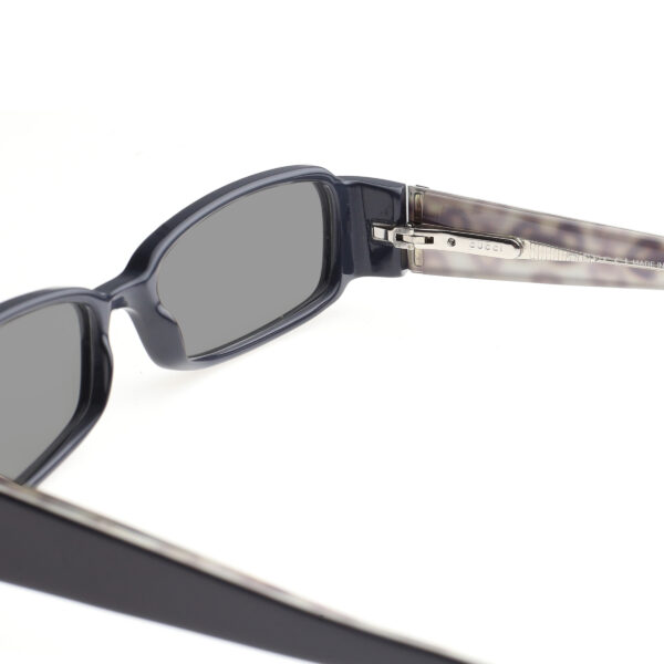 Gucci '00s Graphite Grey Monogram Horsebit Flat Sunglasses with Black Lenses - Image 4