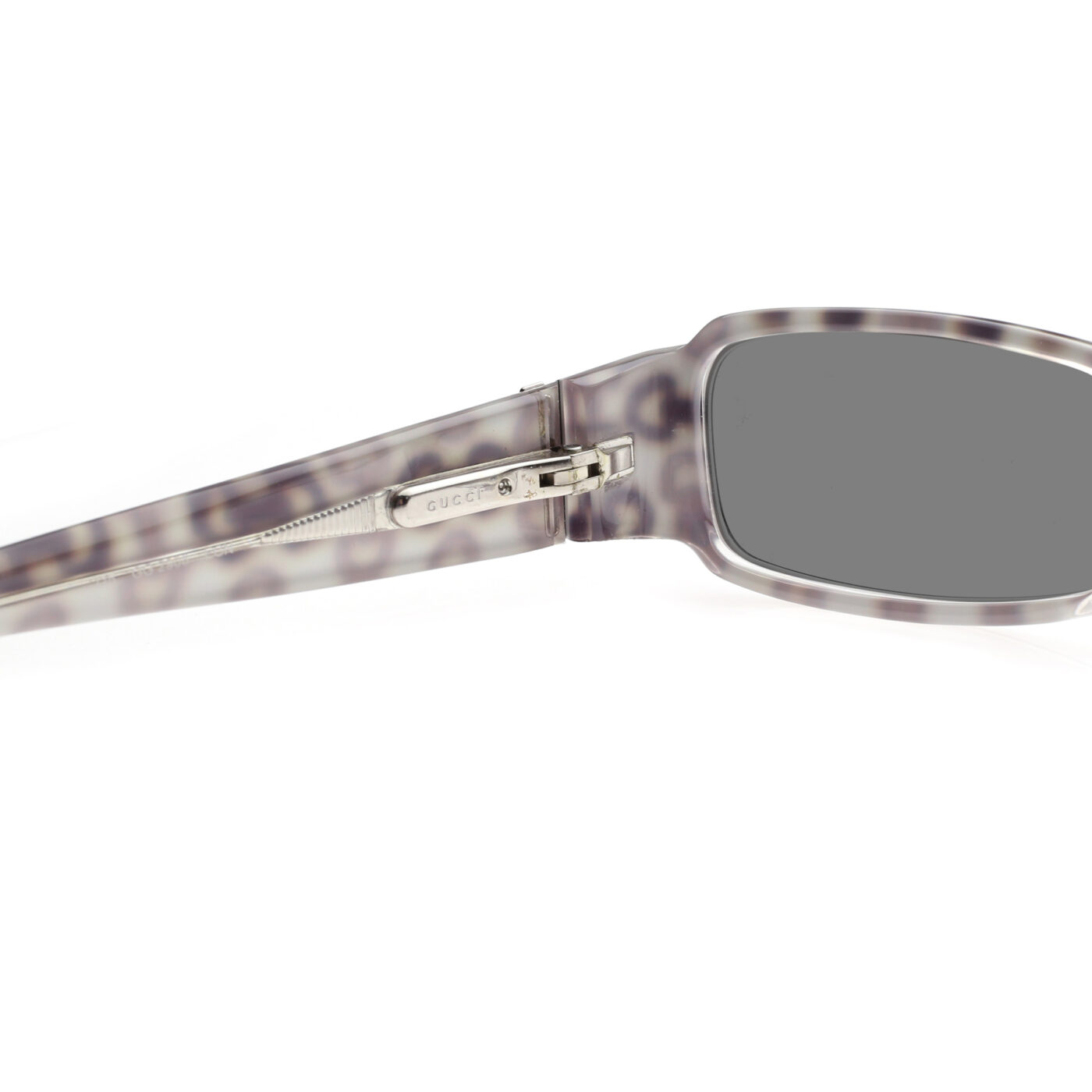 Gucci '00s Black Monogram Horsebit Flat Sunglasses with Black Lenses - Image 3