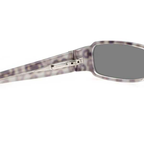 Gucci '00s Black Monogram Horsebit Flat Sunglasses with Black Lenses - Image 3