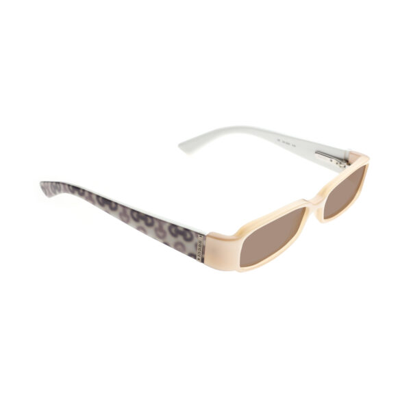 Gucci '00s Beige Monogram Horsebit Flat Sunglasses with Brown Lenses