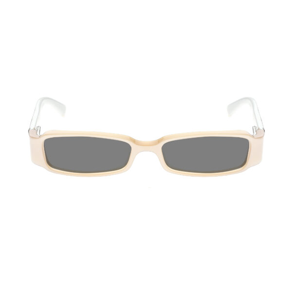 Gucci '00s Beige Monogram Horsebit Flat Sunglasses with Black Lenses - Image 2