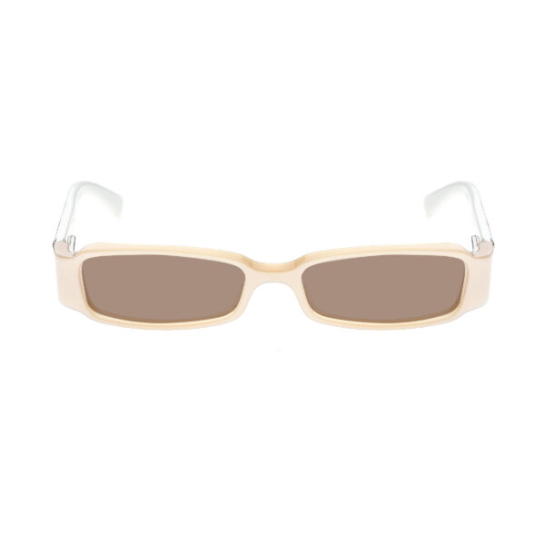 Gucci '00s Beige Monogram Horsebit Flat Sunglasses with Brown Lenses - Image 2