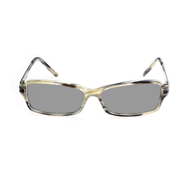 Gucci '00s Green Crystals Rectangular Frame Sunglasses with Black Lenses