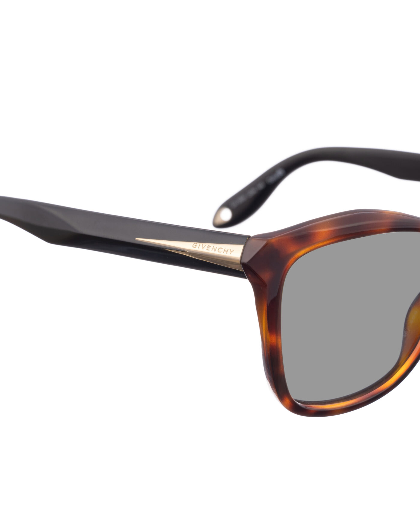 Givenchy 00s Bold Havana Nerdy Sunglasses with Black Lenses - Image 3