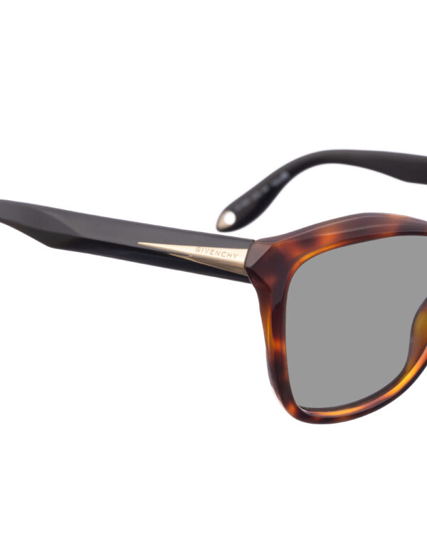 Givenchy 00s Bold Havana Nerdy Sunglasses with Black Lenses - Image 3