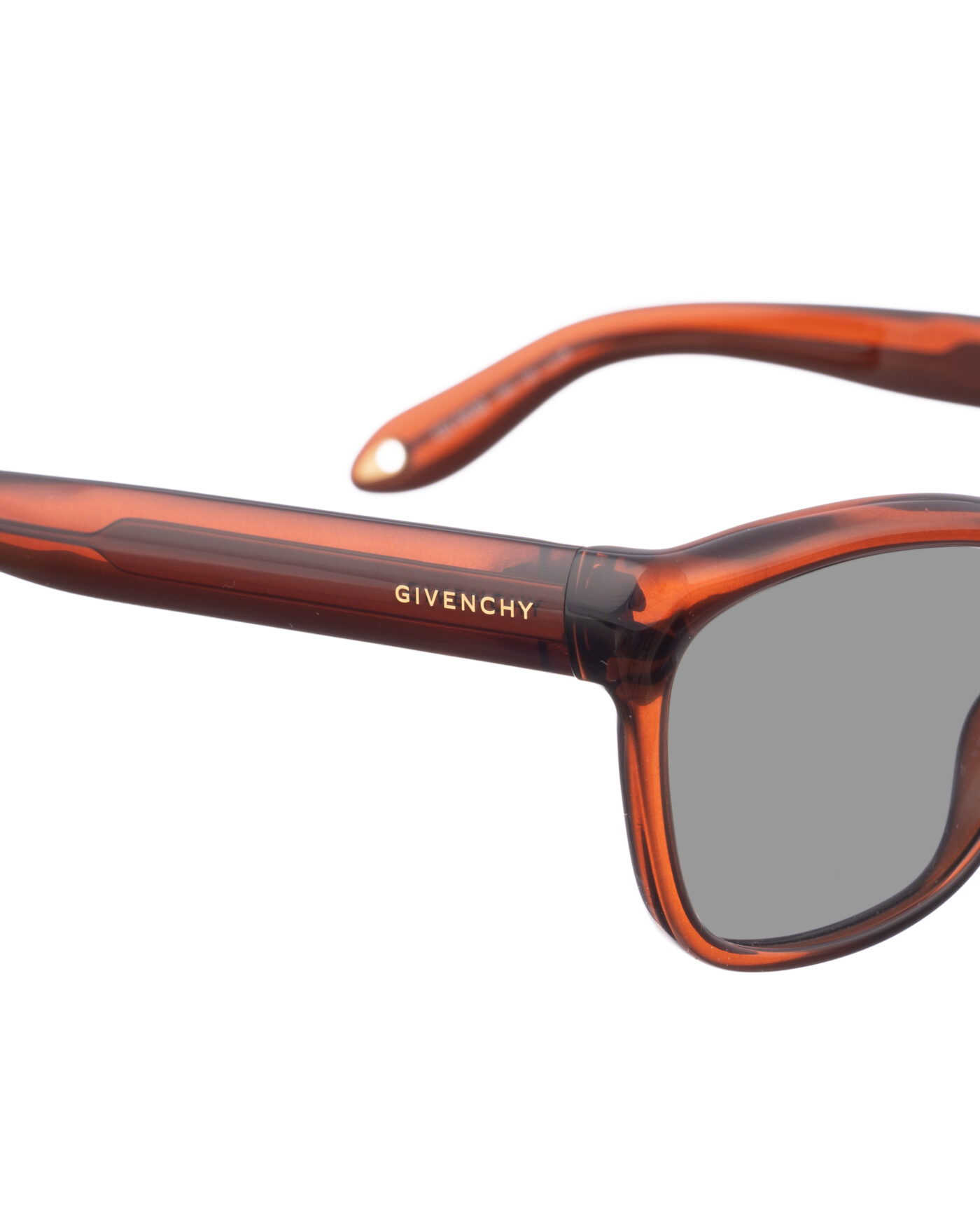 Givenchy 00s Bold Brown Nerdy Sunglasses with Black Lenses - Image 3