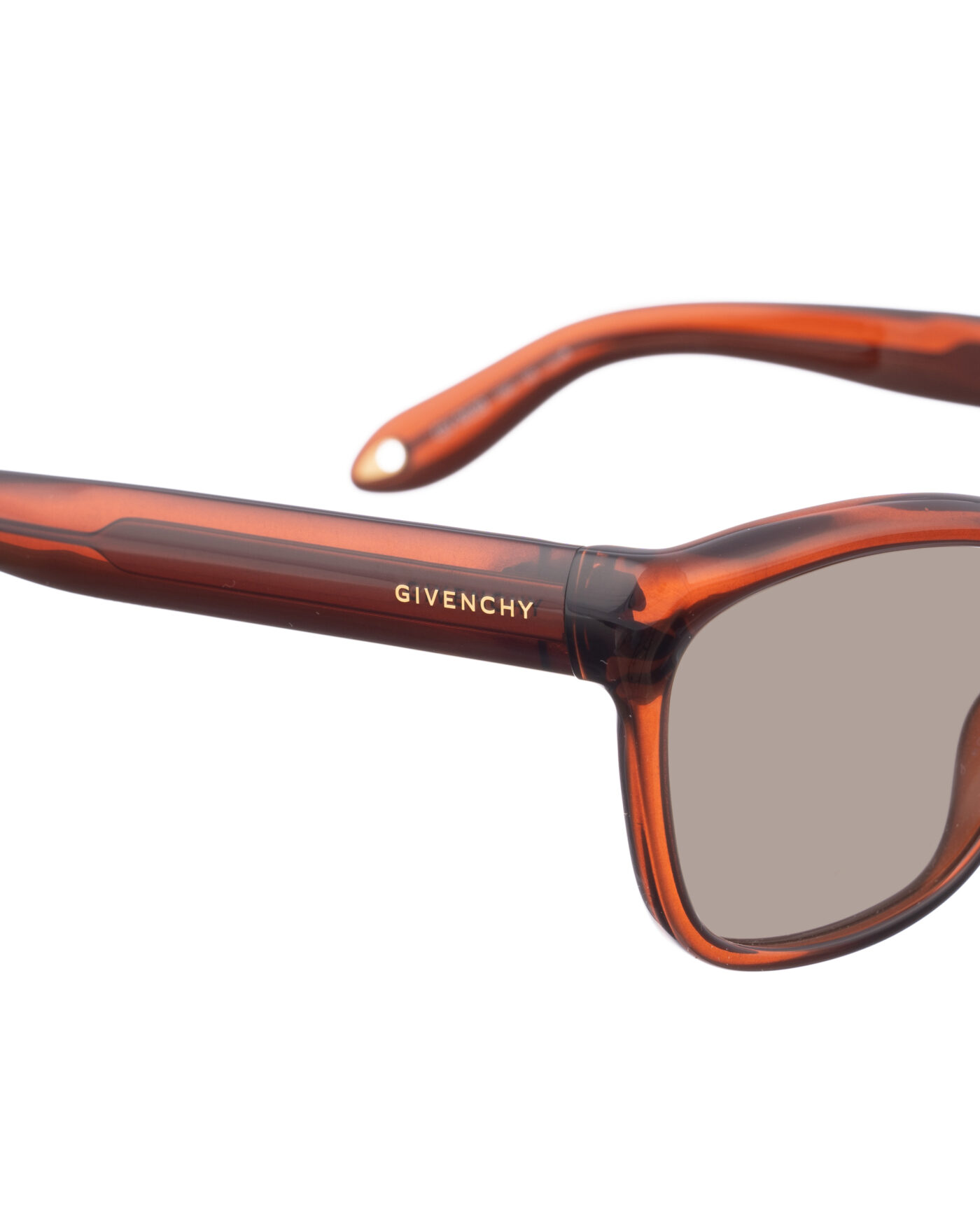 Givenchy 00s Bold Brown Nerdy Sunglasses with Brown Lenses - Image 3