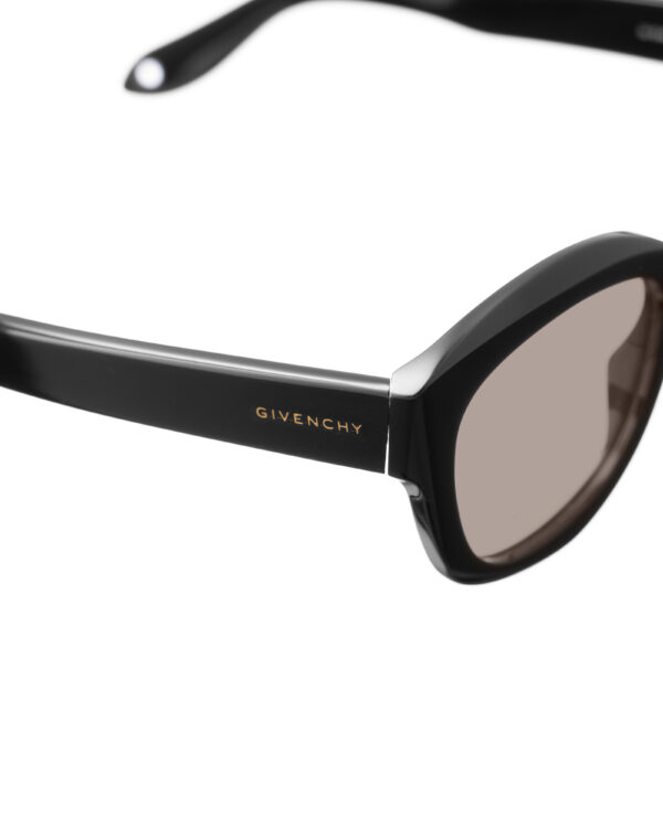 Givenchy 00s Bold Nerdy Black Sunglasses with Brown Lenses - Image 3