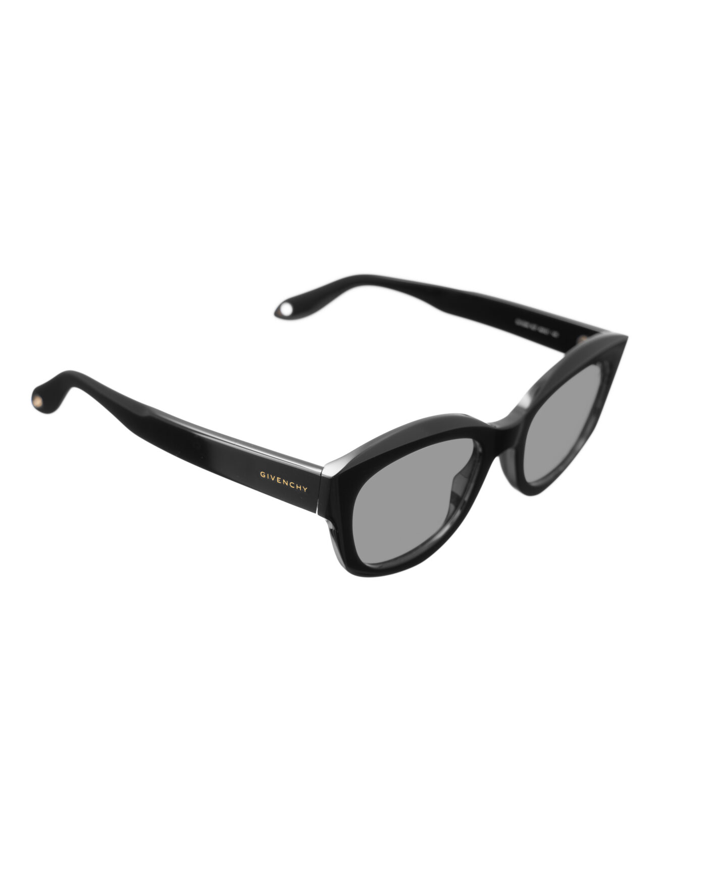 Givenchy 00s Bold Nerdy Black Sunglasses with Black Lenses - Image 2