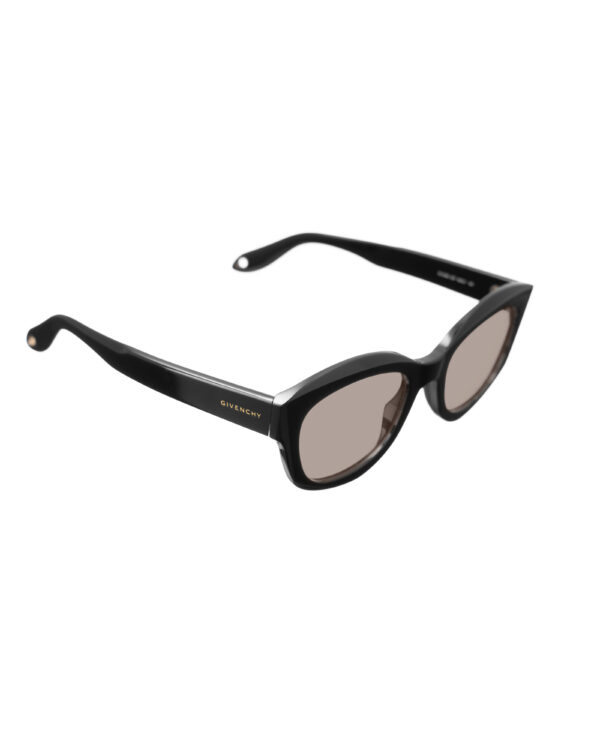 Givenchy 00s Bold Nerdy Black Sunglasses with Brown Lenses - Image 2