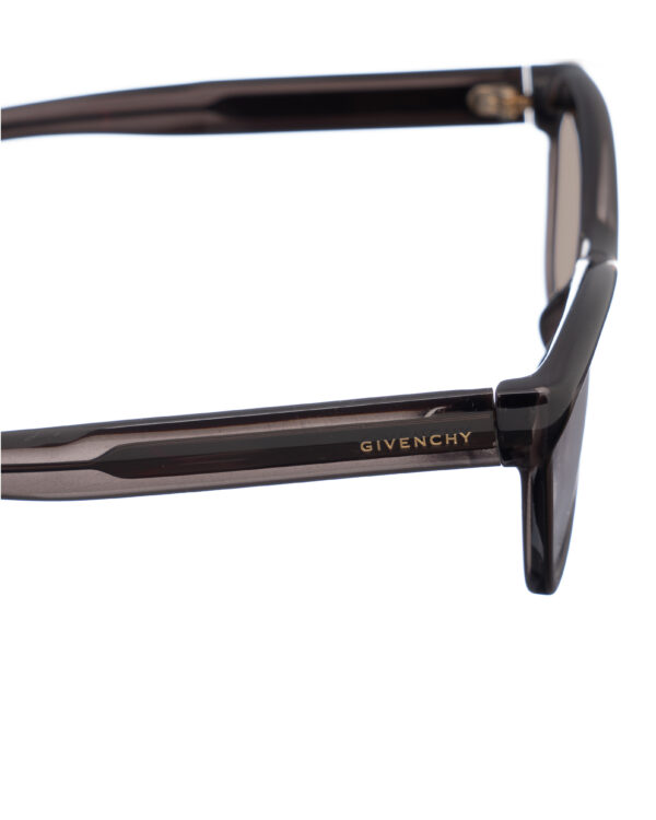 Givenchy 00s Black Plastic Nerd Sunglasses with Brown Lenses - Image 3