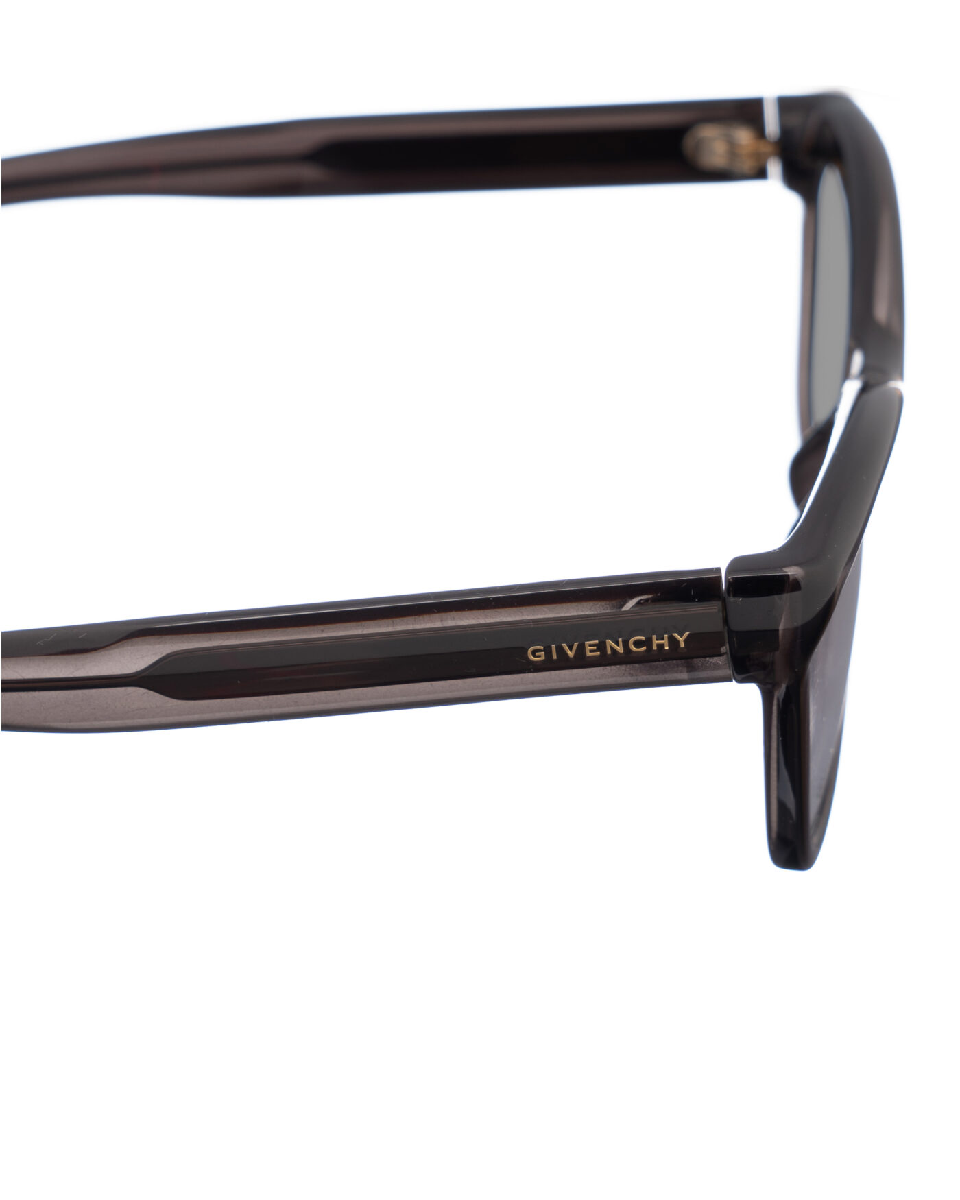 Givenchy 00s Black Plastic Nerd Sunglasses with Black Lenses - Image 2