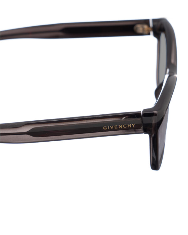 Givenchy 00s Black Plastic Nerd Sunglasses with Black Lenses - Image 2