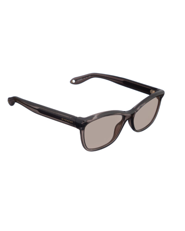 Givenchy 00s Black Plastic Nerd Sunglasses with Brown Lenses - Image 2