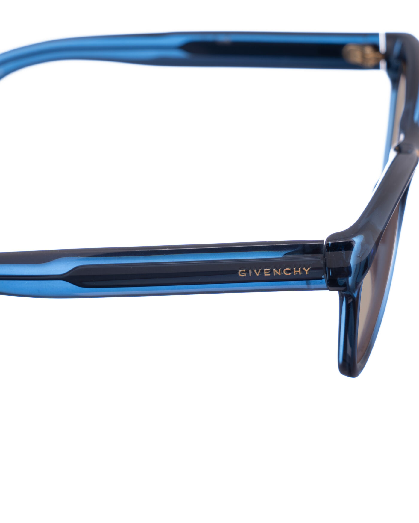Givenchy 00s Bold Nerdy Navy Blue Sunglasses with Brown Lenses - Image 3