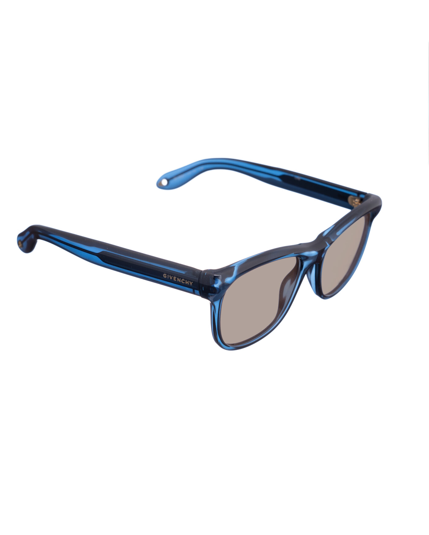 Givenchy 00s Bold Nerdy Navy Blue Sunglasses with Brown Lenses - Image 2