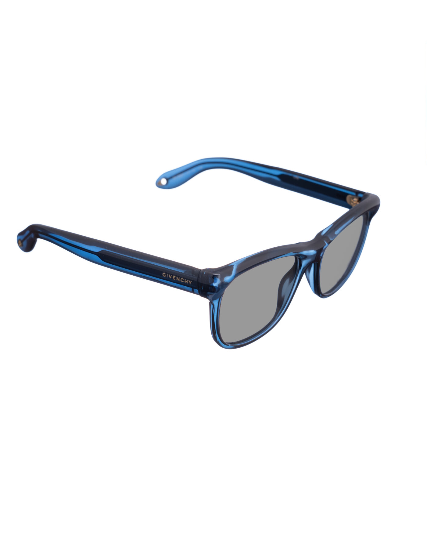 Givenchy 00s Bold Nerdy Navy Blue Sunglasses with Black Lenses - Image 2