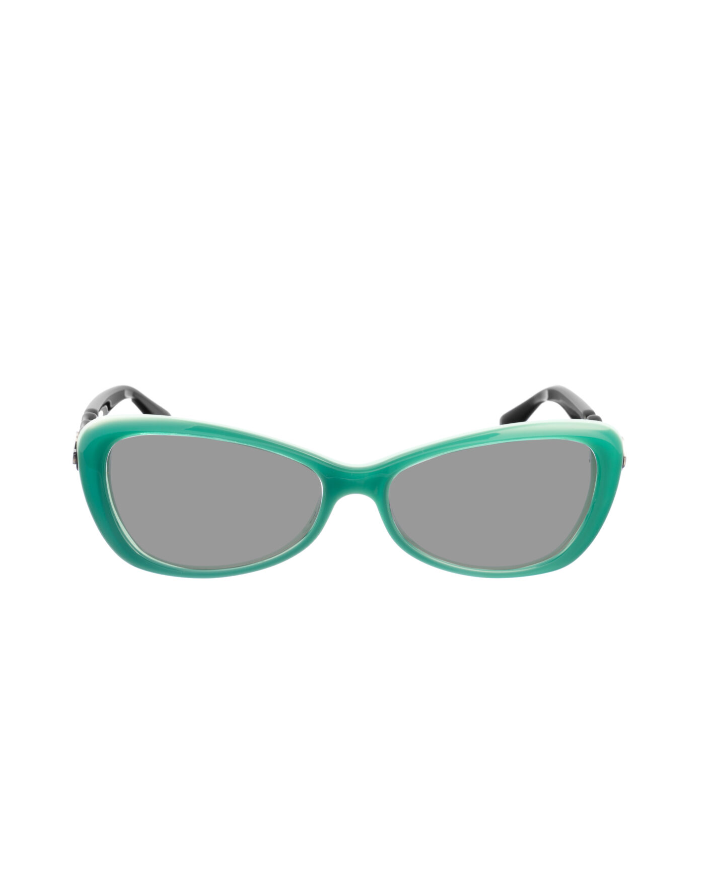 Marc by Marc Jacobs 00s Green & Black Cat-Eye Sunglasses with Black Lenses - Image 2