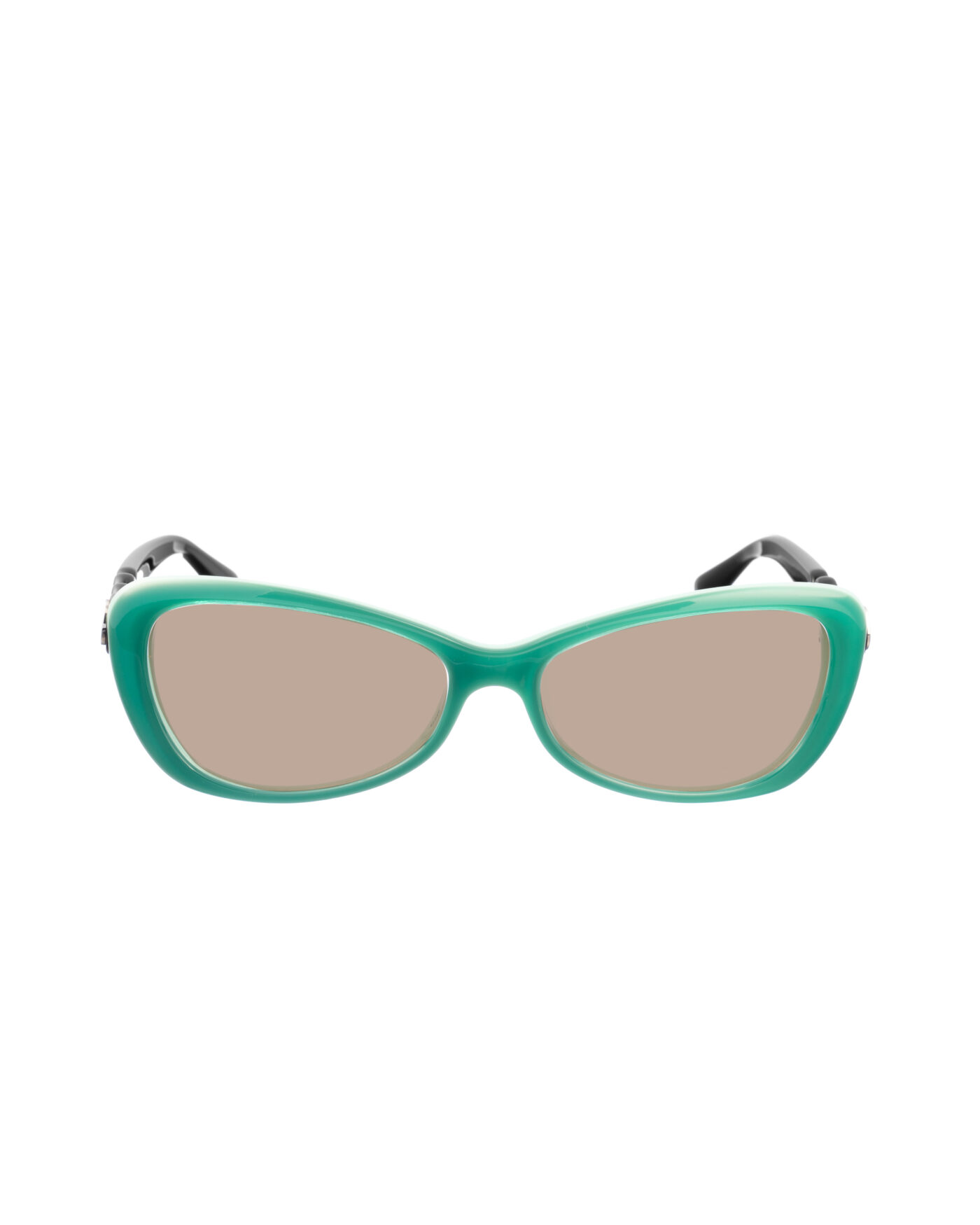 Marc by Marc Jacobs 00s Green & Black Cat-Eye Sunglasses with Brown Lenses - Image 2