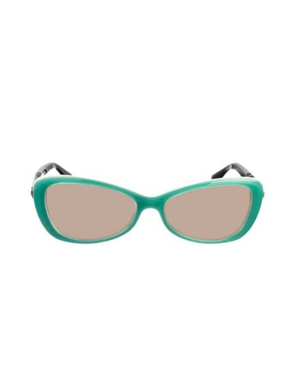 Marc by Marc Jacobs 00s Green & Black Cat-Eye Sunglasses with Brown Lenses - Image 2